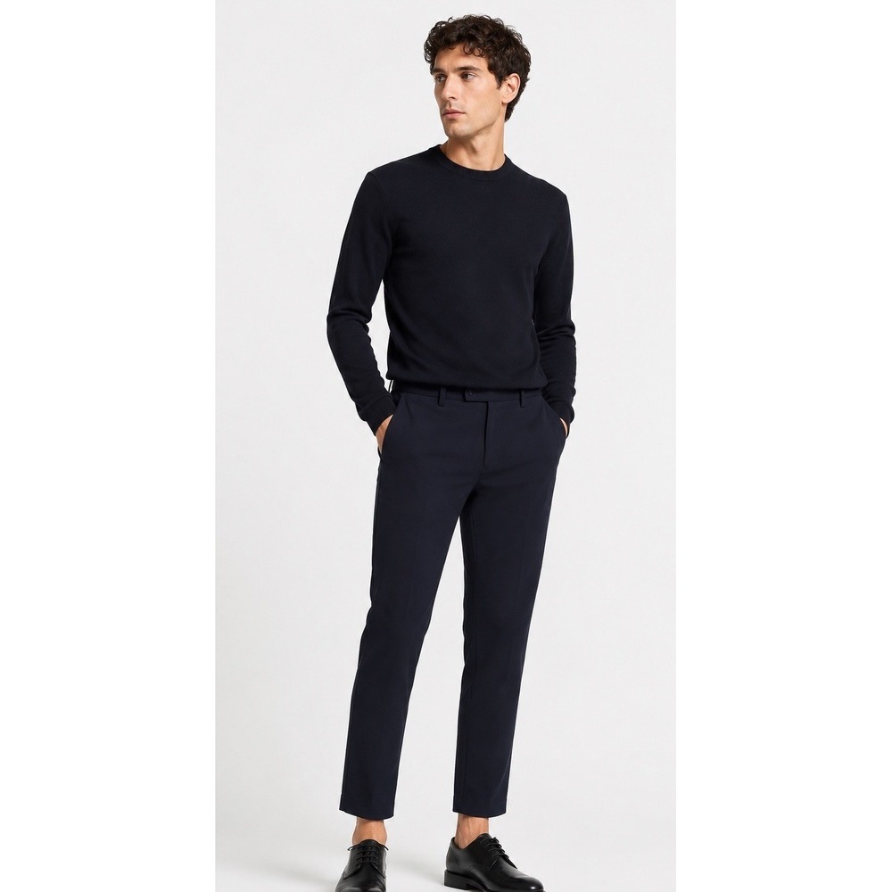 Theory Precision Ponte  Size 30 Navy Crop Ankle Pants Pull On Stretch